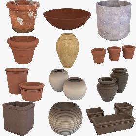 3D Deco Pot Set A